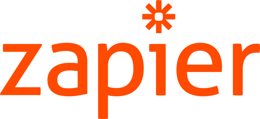 Large logo of partner Zapier